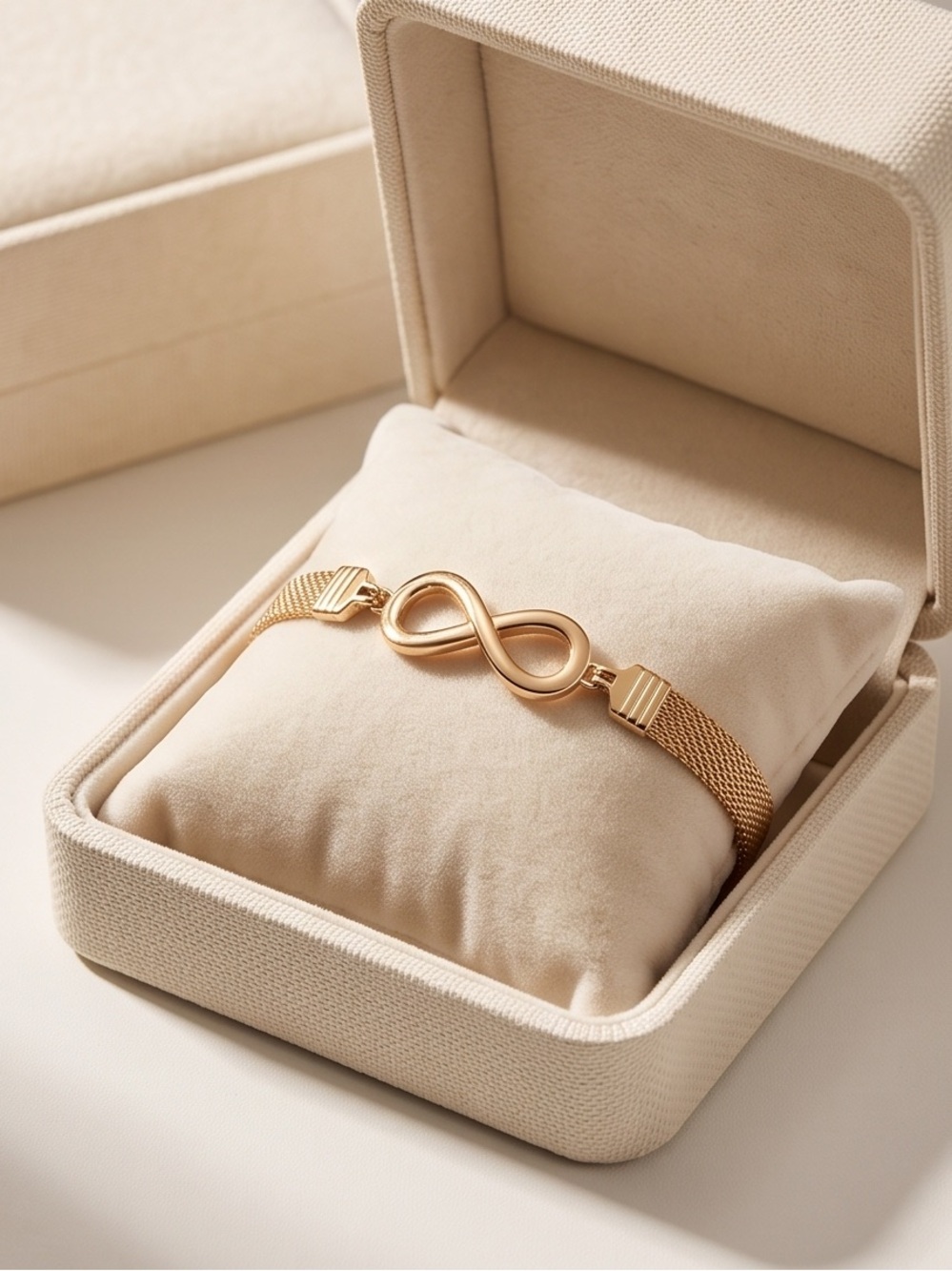 Gold Infinity Mesh Bracelet - Women Jewelry adjustable